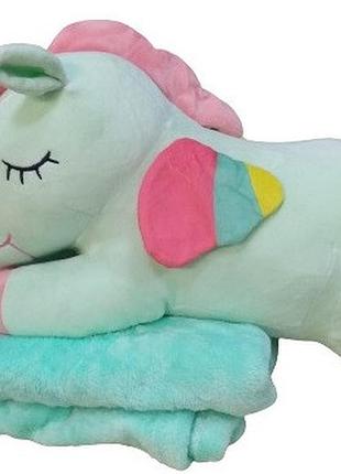 Плед єдиноріг 3 в 1 іграшка подушка