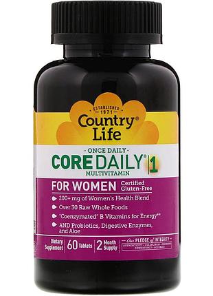 Витамины для женщин, multivitamins, country life, 1 в день, 60 таблеток