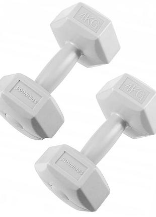 Гантели springos hex 2 x 4 кг fa1035