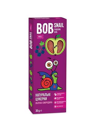 Цукерки натуральні bob snail яблуко-чорна смородина 30г
