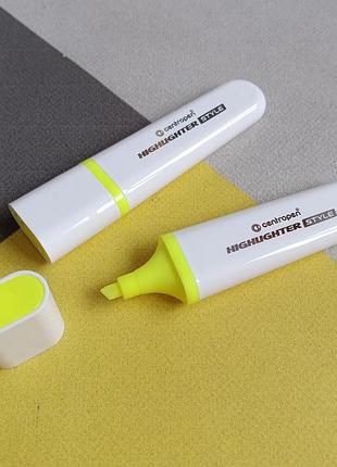 Текстмаркер "centropen" клин. highlighter style 1-4,6мм жовтий