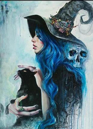 Картина по номерам юная ведьма origami 40 х 50 lw 521