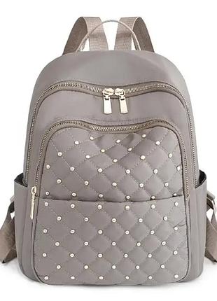 Женский рюкзак нейлоновый стильный бежевый pierre louis