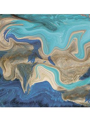 Самоклеящаяся виниловая плитка набор (6 рулонов) 3600х2800х2мм лазурный sw-00001449