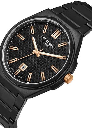 Мужские водостойкие часы lee cooper knight black
