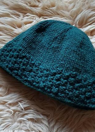 Вовняна жіноча зимова тепла коротка шапка непал