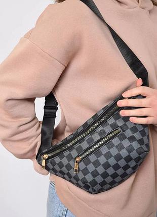 Мужская сумка. стильная поясная сумка. брендовая сумка бананка.