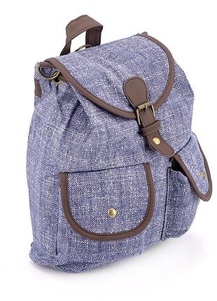 Жіночий рюкзак міський текстильний молодіжний повсякденний сірий тканинний прогулянковий