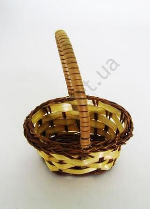 Корзинка из лозы с ручкой 8,5 х 6 х 4 см. forkopt