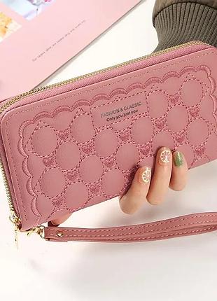 Жіночий гаманець forever young. жіночий клатч. жіноче портмоне. жіночий гаманець на змійці. рожевий