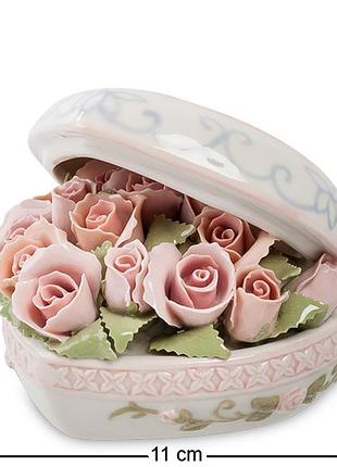 Статуэтка музыкальная pavone сердце с розами 11 см 1103371