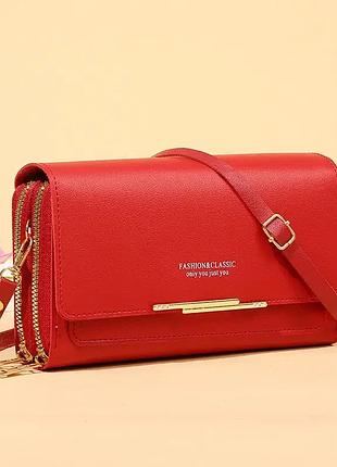 Женская сумка fashion classic. женская сумка на плече. женская сумка кросс-боди. женский клатч. красный
