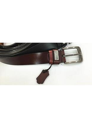 Бренд!!! ремень мужской 4 см натуральная кожа темно бордовый( 4210 )