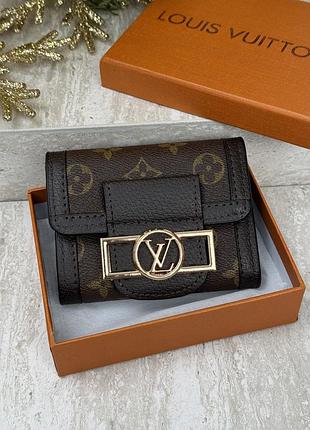 Брендовий маленький кошельок для дівчини луі вітон портмоне для жінки louis vuitton жіночий шкіряний гаманець