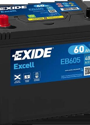Акумулятор 60ah-12v exide excell (230х172х220), l, en480 азія