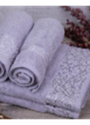 Полотенце махровое для лица 50*90 см (бордюр паутинка)