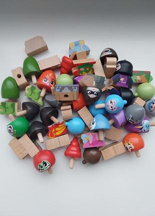 Дерев'яний конструктор,  фігурки,