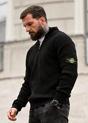Светр stone black, stone island чоловічий светр
