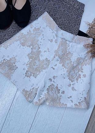 Мереживні шорти xs шорти на високій посадці короткі шорти ажурні