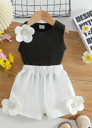 Костюм для дівчинки на літо шорти та майка