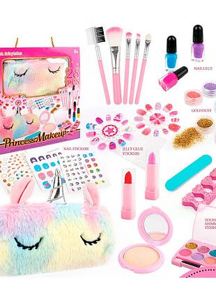 Игрушка для девочки детский набор декоративной косметики с зеркальцем и комплектом для маникюра