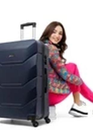 Валіза на колесах 88 xxl premium чорна