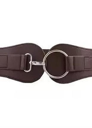 Женский широкий ремень на талию | коричневый пояс для платья, пальто, рубашки | осенний стильный аксессуар