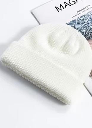Шапка для молодёжи вязаная короткая бини beanie docker докер ка до ушей как у монатика кусто леона зима осень