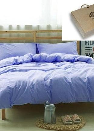 Постельное белье из льна аметист двуспальный евро