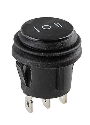 Переключатель on-off-on 12v круглый 3pin 22*22*17мм 6a 250v 10a 125/250v
