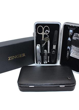 Маникюрный набор zinger мужской 6 предметов дорожный для путешествий с бритвенным станком