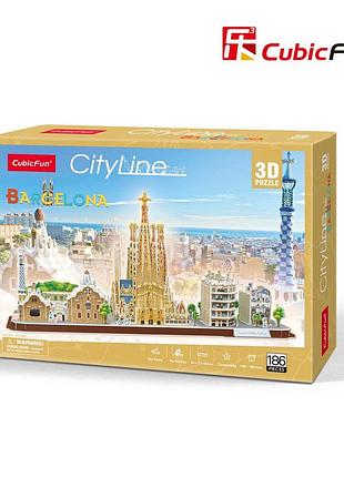 Cubic fun тривимірна головоломка-конструктор city line "barcelona"