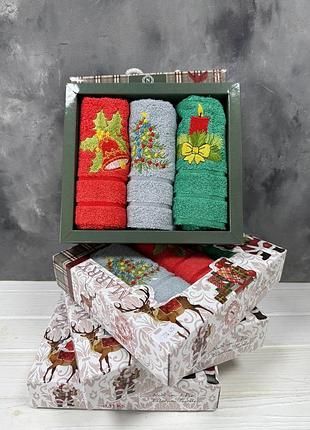 Набір рушничків з різвдяною вишивкою (3шт)