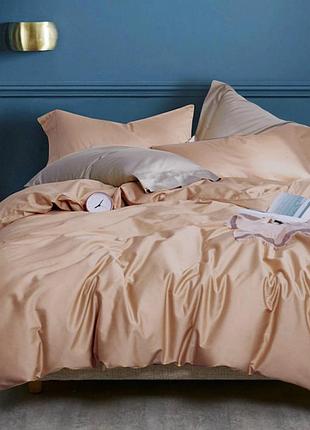 Постельное белье frappe сатин однотонный двуспальный евро