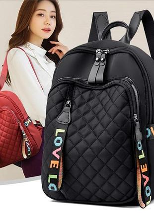 Рюкзак жіночий нейлоновий чорний( 6345 )