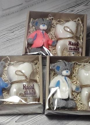 Подарочный набор сувенирного мыла стоматологу (мишка и зуб) мыло ручной работы