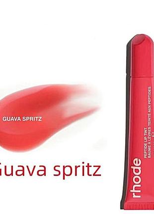 Бальзам тинт блеск помада для губ rhode peptide lip tint guava spritz коралл