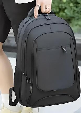 Мужской рюкзак городской плотный повседневный молодежный вместительный большой черный для ноутбука 31 литр