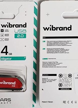 Flash 2.0 wibrand aligator wi2.0/al4u7dr (4gb, dark red)
