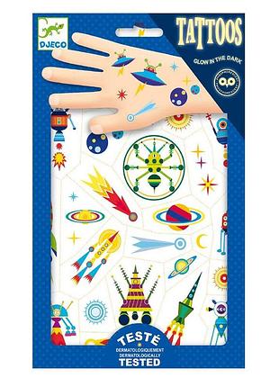 Djeco набір наліпок на тіло "космос"
