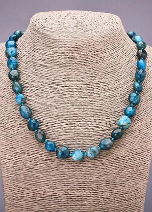 Бусы из натурального камня апатит