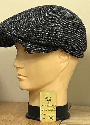 Кепка мужская реглан гаврош хулиганка шерстяная серая демисезонная comfort heads весенняя осенняя слимтекс 57