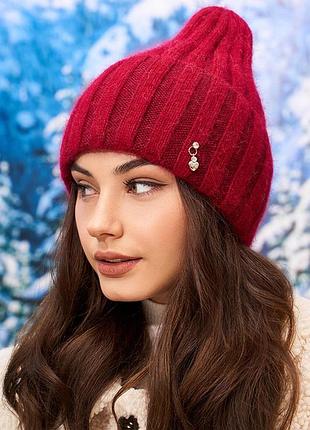 Шапка колпак"илона" (4988) бордовый