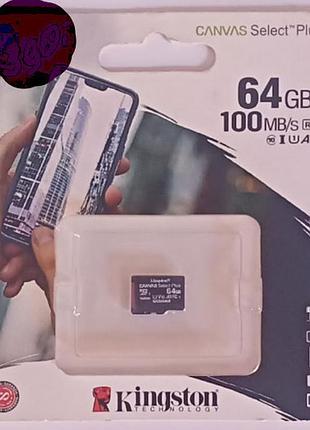 Карта памяти microsdhc kingston sdcs2/64gb 64gb