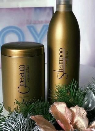 Маска и шампунь восстановление для волос kleral system semi di lino с маслом льна для сухих волос по 1000мл