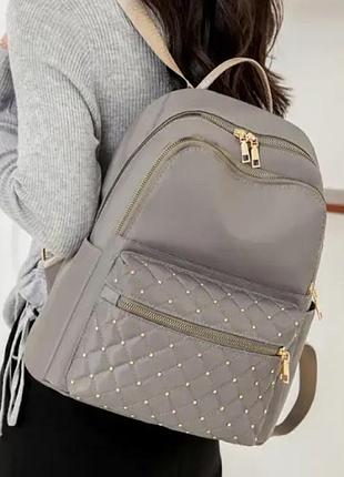 Женский рюкзак стильный бежевый нейлоновый balina
