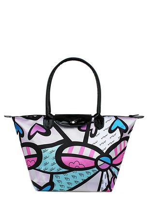 Сумка клетчатая poolparty с клапаном голубой розовый