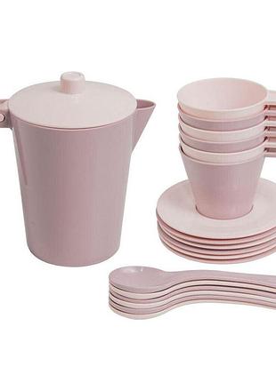 Набір посуду кавовий tigres 39804 релакс пудра 19 елементів в коробці