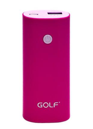 Power bank для смартфона golf gf-208 5200 mah pink