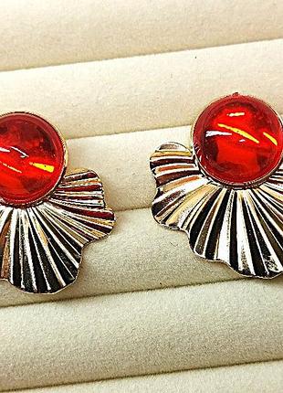 Сережки женские бижутерия "солнышко"